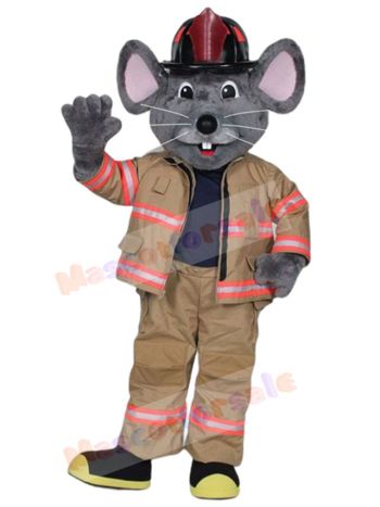 Fire Mouse mascot costume