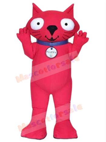 Fluffy Cat mascot costume