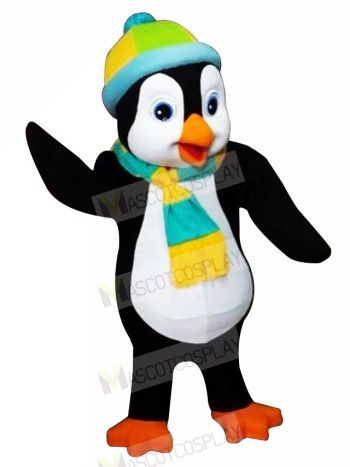 Penguin with Colorful Hat Mascot Costumes Cartoon
