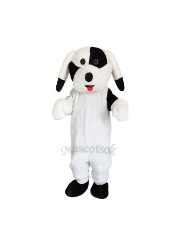 Black and White Dog Mascot Adult Costume 