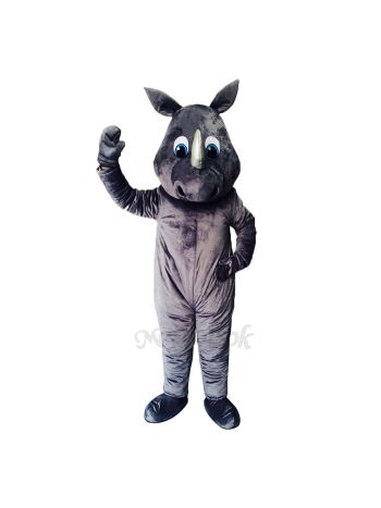 New Gray Happy Rhino Costume Mascot