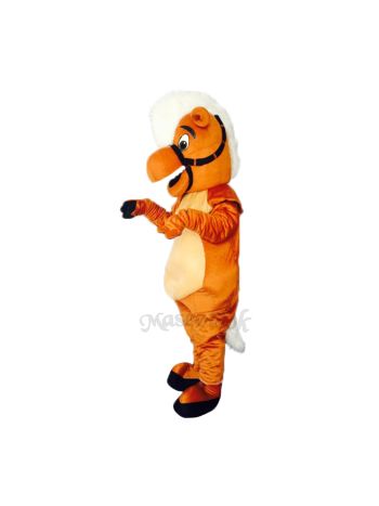 New Brown Stable Horse Mascot Costume - Plush