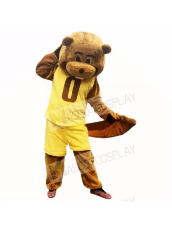 Sport Yellow Suit Beaver Mascot Costumes School