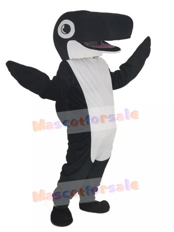 Black Whale Orca Mascot Costume
