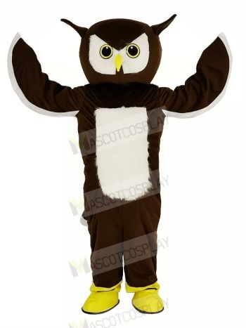 Brown Owl Mascot Costume Animal