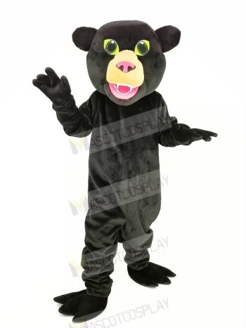 Black Panther with Green Eyes Mascot Costume Animal