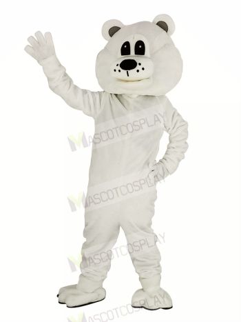 Cute White Bear Mascot Costume Adult