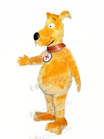 Cute Brown Dog Mascot Costume College  