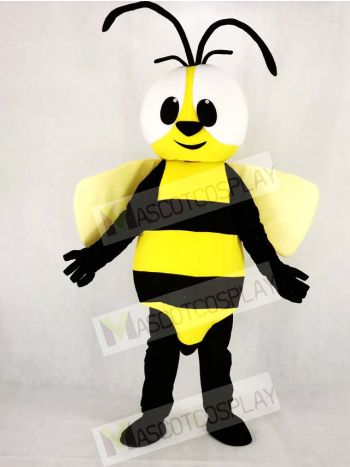Cute Yellow Bee Mascot Costume Cartoon