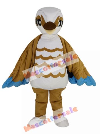 Brown and White Bird Mascot Costume