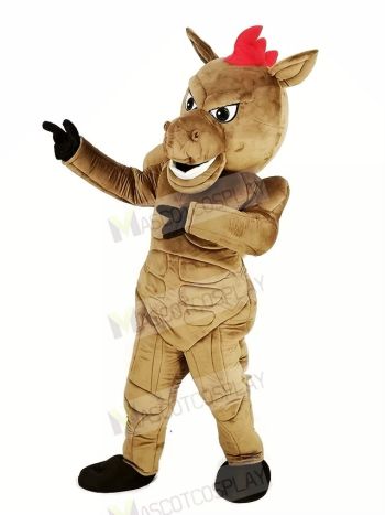Brown Muscle Power Horse Mascot Costume Animal
