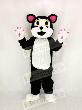 Cute Cat with Green Eyes Mascot Costume Cartoon	