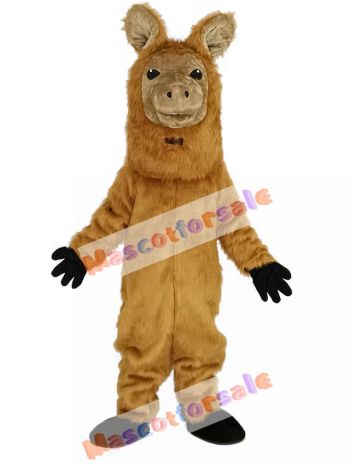 Brown Alpaca Sheep Mascot Costume Animal