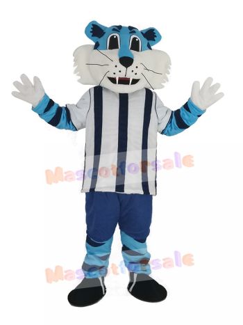 Blue Tiger Mascot Costume Animal