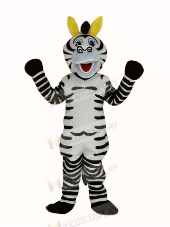 Happy Zebra Mascot Costume Animal