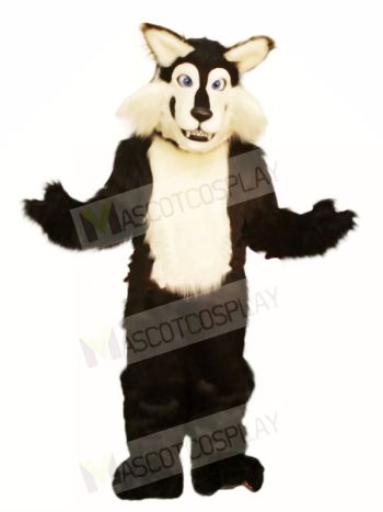 Black & White Wolf Mascot Costume Free Shipping 
