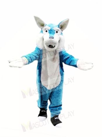 Cheap Blue Wolf Mascot Costumes 