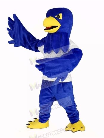 Cool Blue Hawk with White Coat Mascot Costume Animal