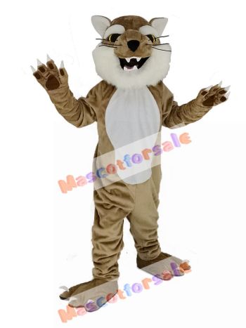 Brown and White Bobcats Mascot Costume Animal