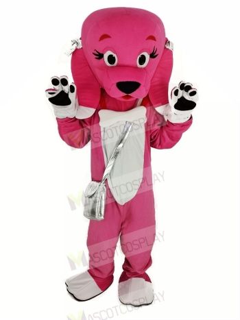 Pink Dog Mascot Costume Animal