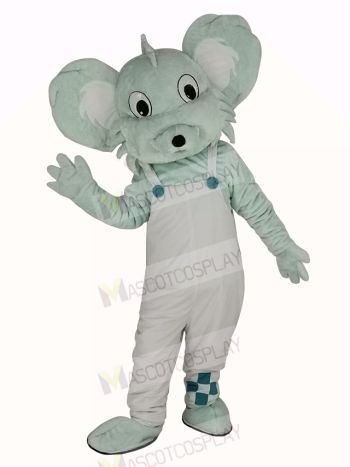 Grey Koala in White Coat Mascot Costume