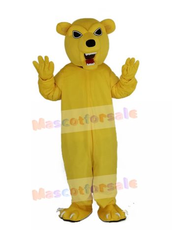 Power Fierce Yellow Bear Mascot Costume