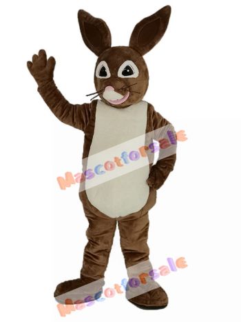 Brown Peter Rabbit Mascot Costume Cartoon
