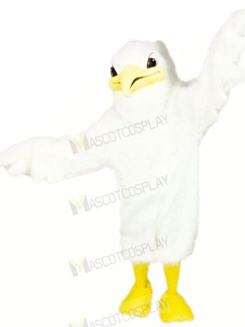 Cute White Stork Mascot Costumes Cartoon