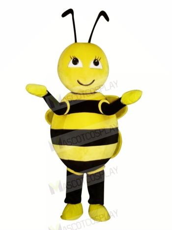 Cute Little Yellow Bee Mascot Costumes Cartoon