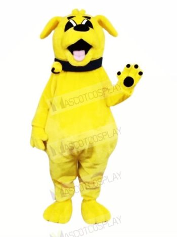 Strong Yellow Dog Mascot Costumes Cartoon