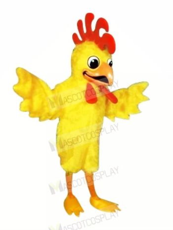 Beautiful Yellow Furry Chicken Mascot Costumes Cartoon