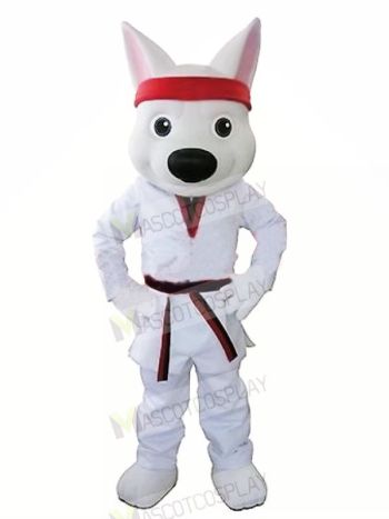 Sport White Wolf Mascot Costumes Cartoon