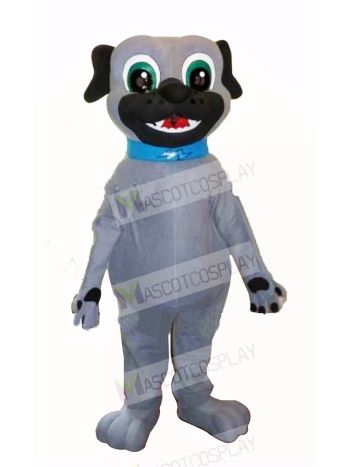 Grey Puppy Dog Mascot Costume Cartoon