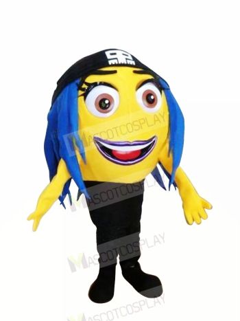 Emoji Girl Happy Mascot Costume Cartoon