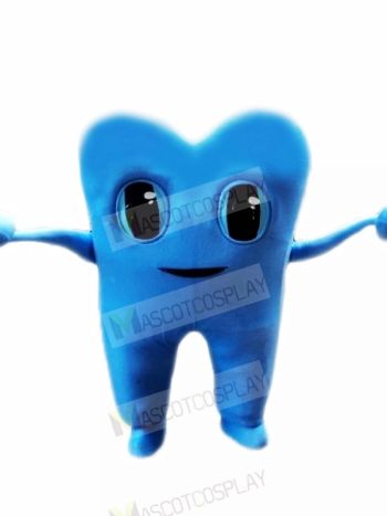 Blue Tooth Mascot Costume Cartoon