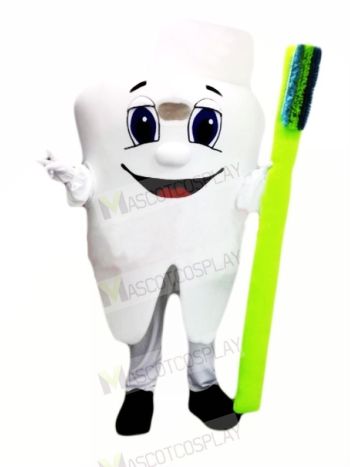 Healthy Tooth Mascot Costume Cartoon