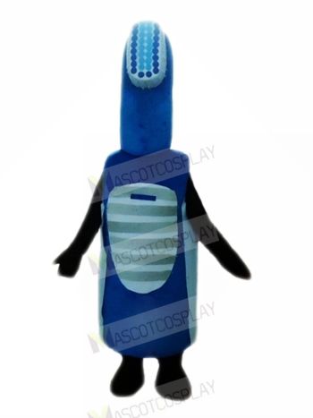 Blue Electric Toothbrush Mascot Costume Cartoon