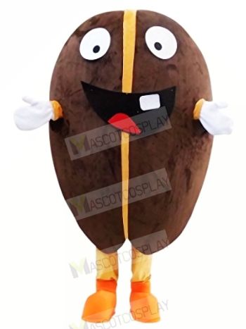 Cute Coffee Bean Mascot Costume Cartoon