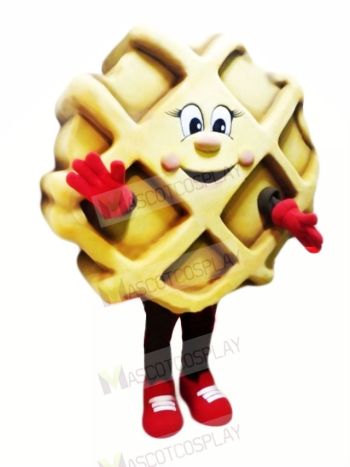 Yummy Waffle Mascot Costume Cartoon	