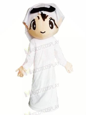 Cute Arab Boy Mascot Costume Cartoon