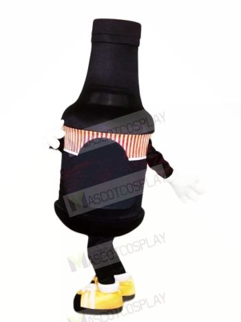 Funny Black Bottle Mascot Costume Cartoon