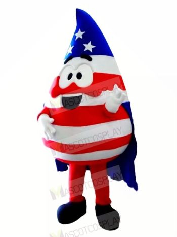 Flag Blood Drop Mascot Costume Cartoon