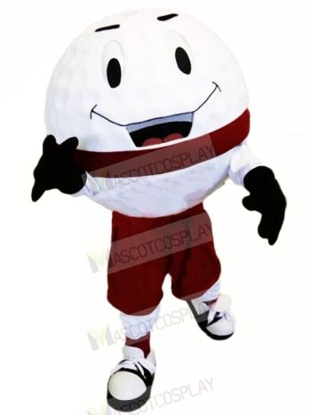 Funny Golf Ball Mascot Costume Cartoon	