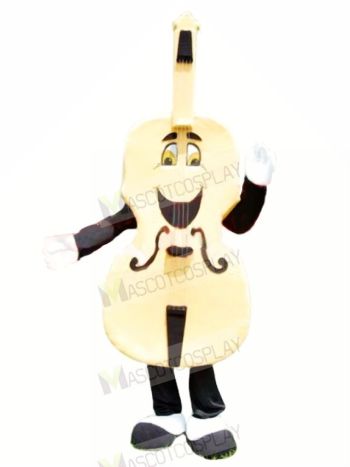 Funny Guitar Mascot Costume Cartoon 