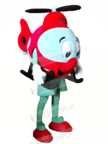 Helicopter with Big Eyes Mascot Costume Cartoon