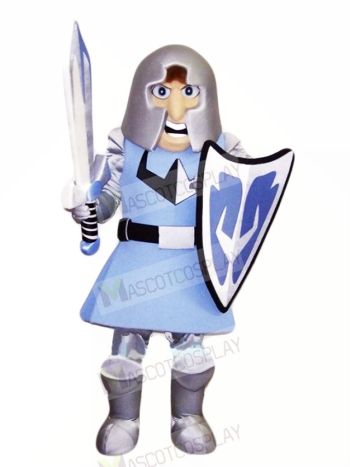 High Quality Crusader with Blue Coat Mascot Costume People