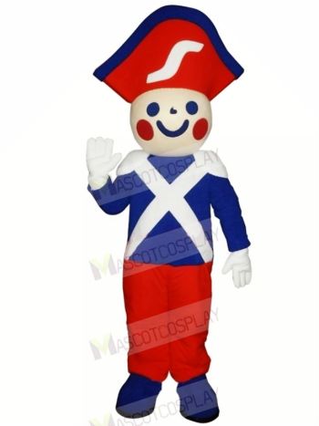 Cute Smiling Soldier Mascot Costume Cartoon