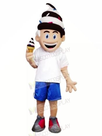 Cute Ice Creamy Boy Mascot Costume Cartoon