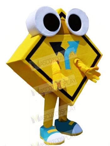 Road Sign Mascot Costume Cartoon