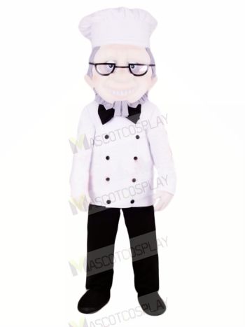 Chef with Glasses Mascot Costume People